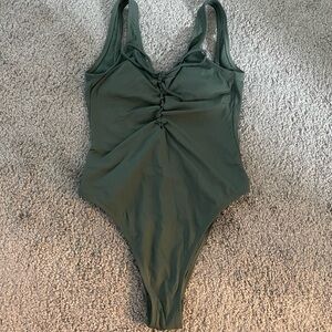 Green one piece swimsuit